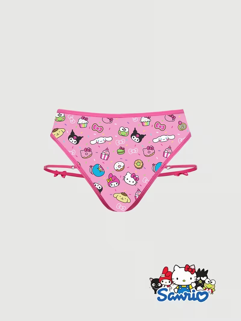 Women’s Sanrio Hello Kitty & Friends Graphic Kawaii Y2K Cute Pink Bikini Panties