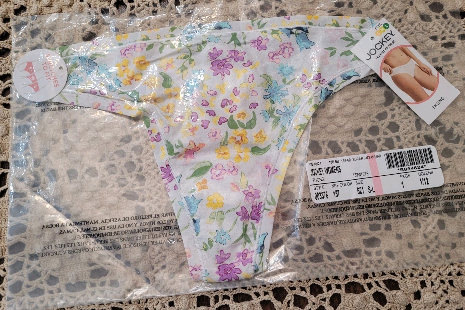 JOCKEY Slinky & SeXy RARE True Fit Promise Thong Panty~ One Size S-L ~ nwt