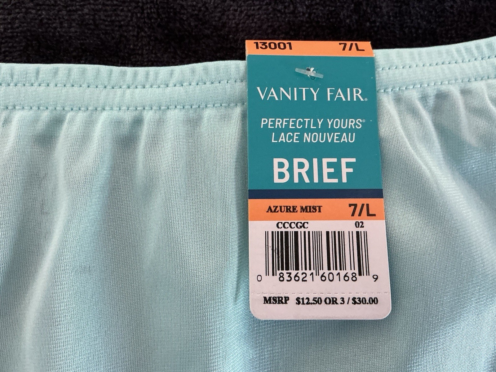 Woman’s Vanity Fair Perfectly Yours Lace Nouveau Aruze Brief Panties NWT 7/L