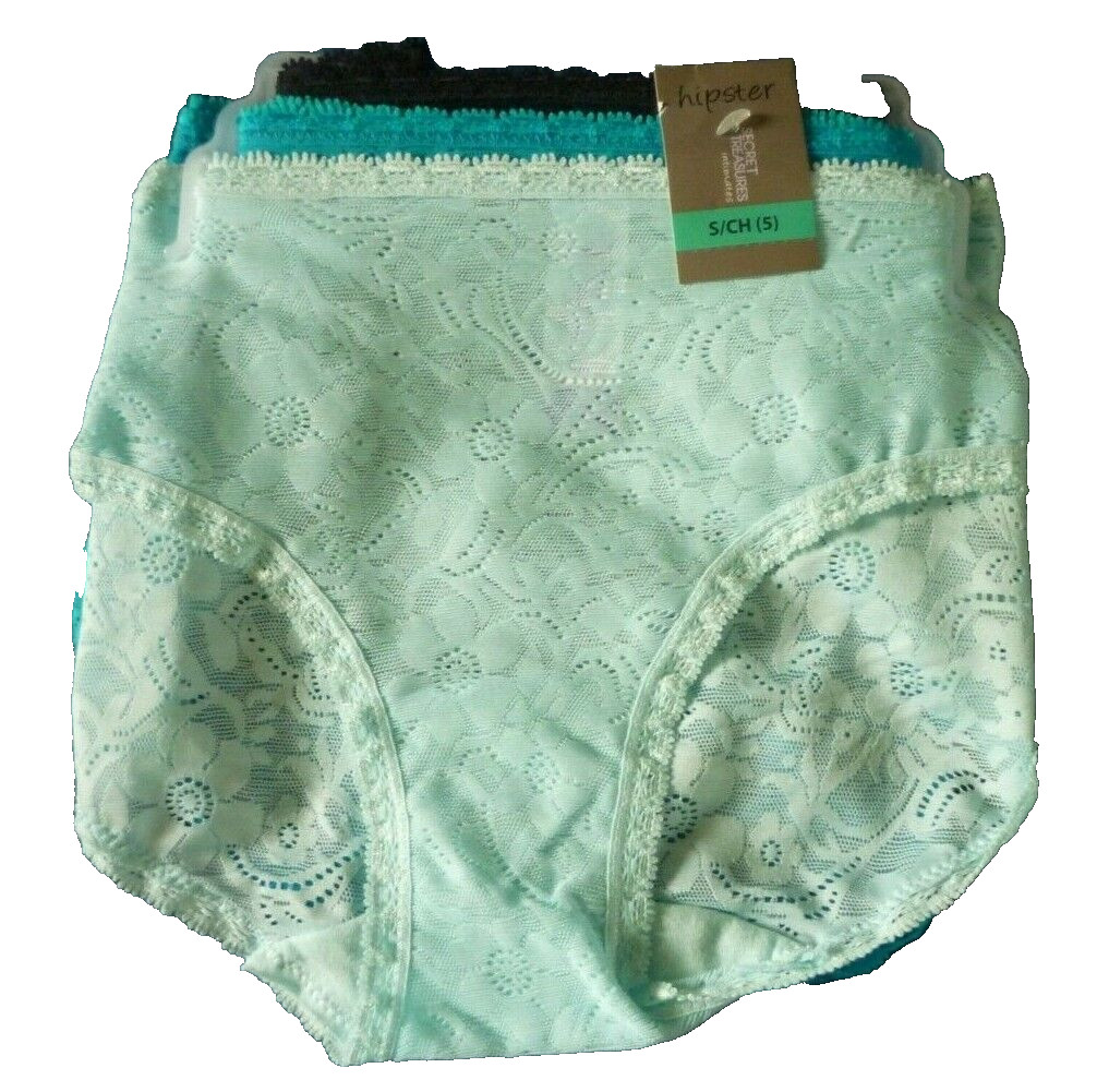 Women’s Small (5) Secret treasuries Hipsters Panties 3 pack New