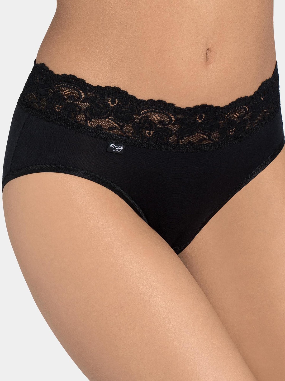 Women’s Romance Midi Underpants, 40, Black