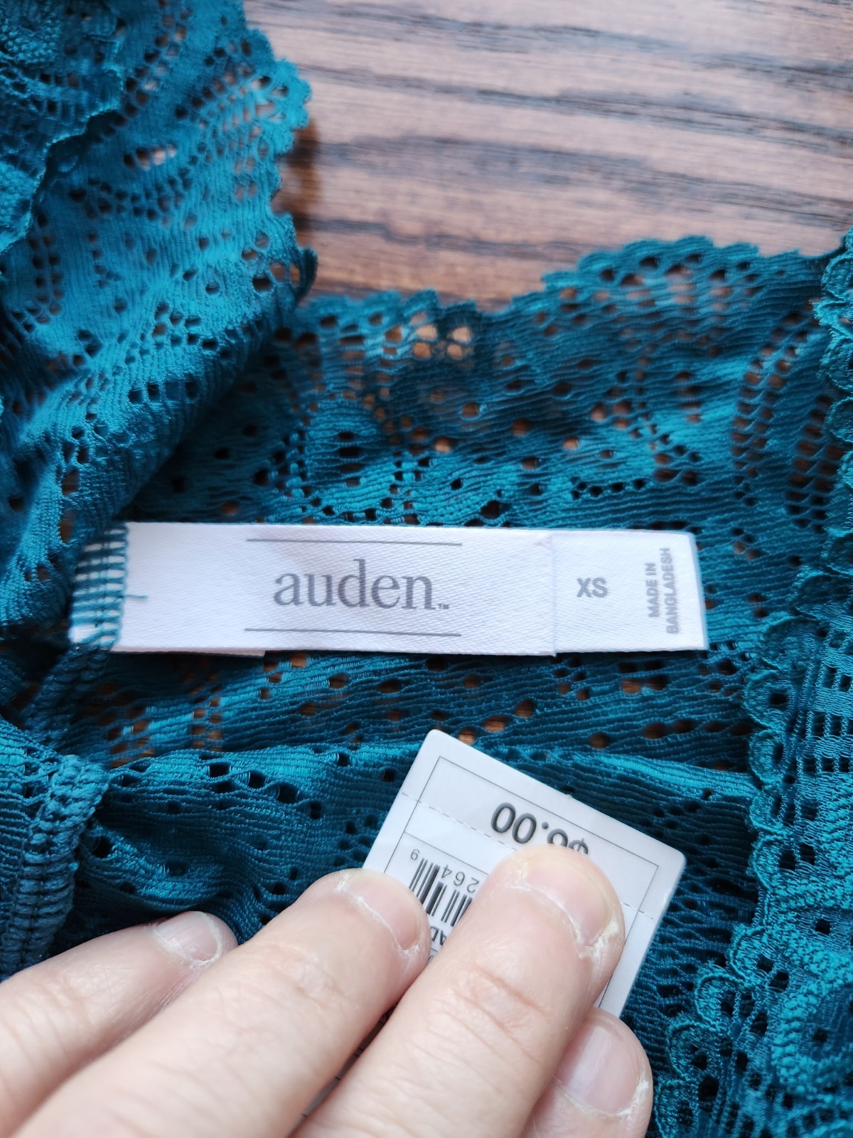 NWT Auden Teal BLUE CROCHET FLORAL LACE PANTIES Size XS 0-2