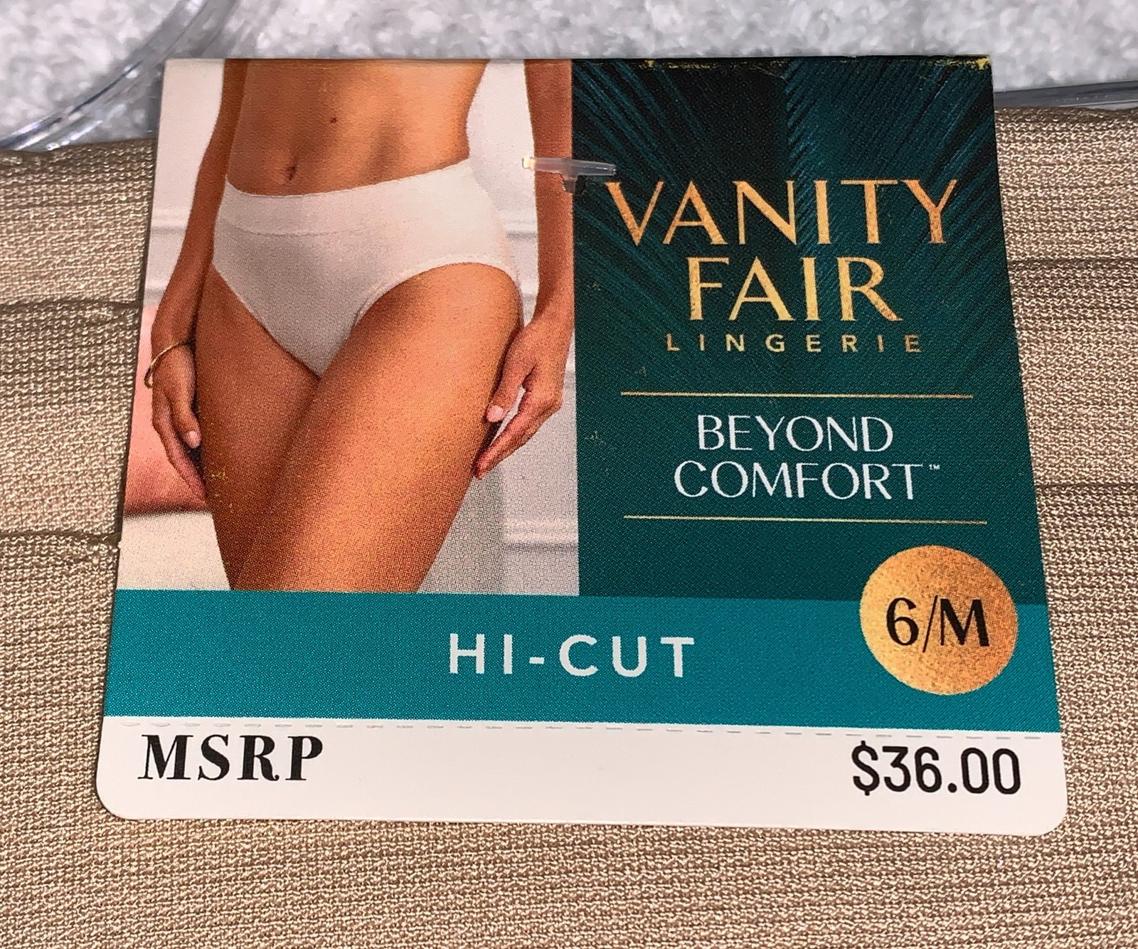 VANITY FAIR Beyond Comfort Seamless 3 Pk Damask Nude Hi Cut Panty Womens M 6