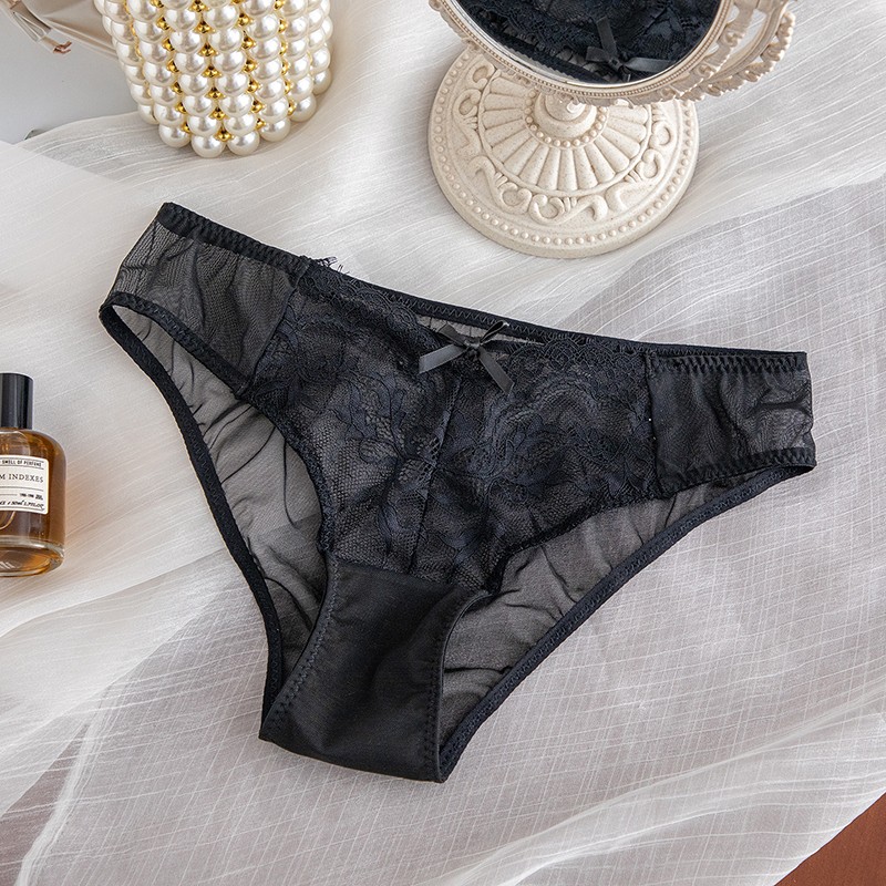 4 Pack Lot Sexy Ladies Womes Lace Panties Underwear Sheer Briefs Lingeries Sissy