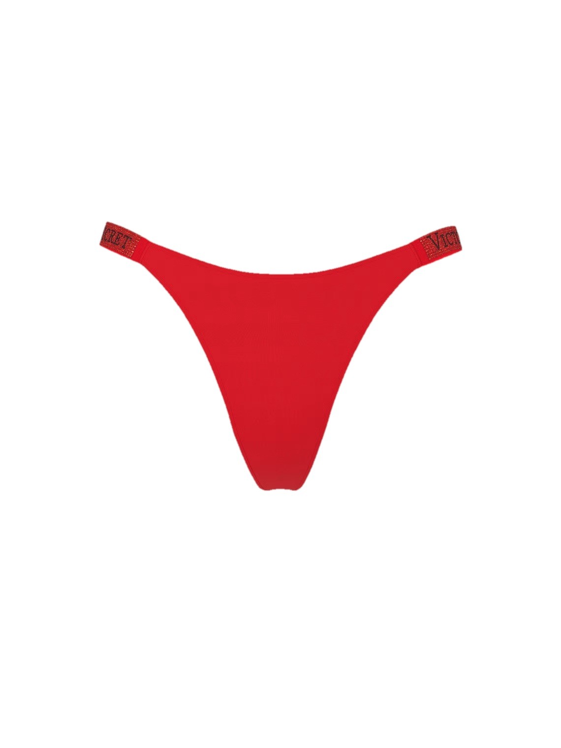 Victoria’s Secret Very Sexy Shine Strap Thong Panty Lipstick Red MEDIUM NWT