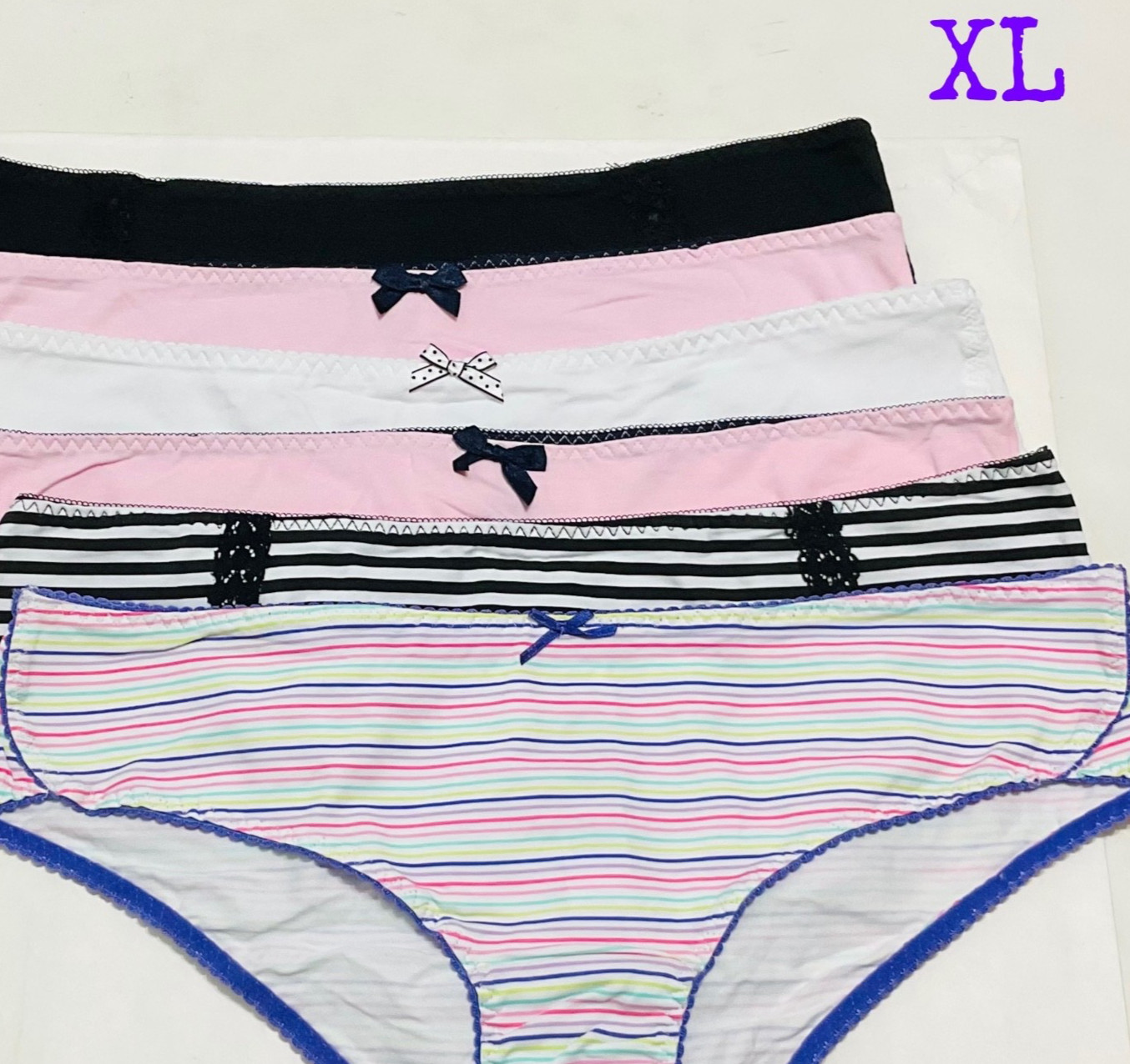 XL – New Next Cotton Low-Rise Panties – 6 pcs Bundle