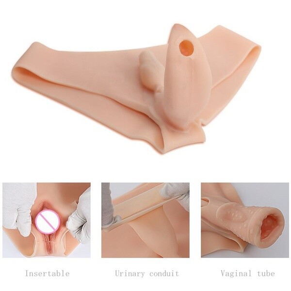 Anzi silicone fake pants trousers underwear panties for crossdressers transgensers