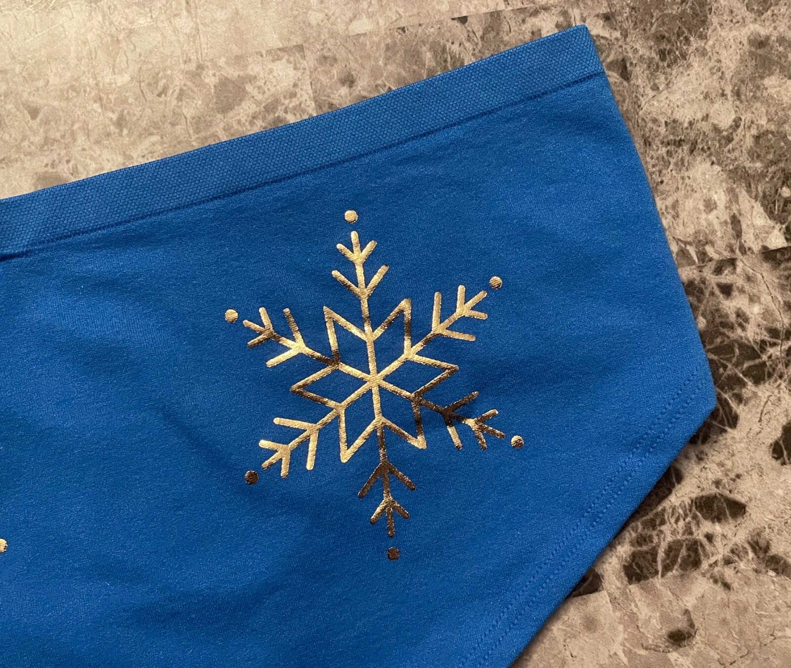 NWT VICTORIA’S SECRET PINK XS BLUE METALLIC SNOWFLAKE SEAMLESS HIPSTER PANTIES