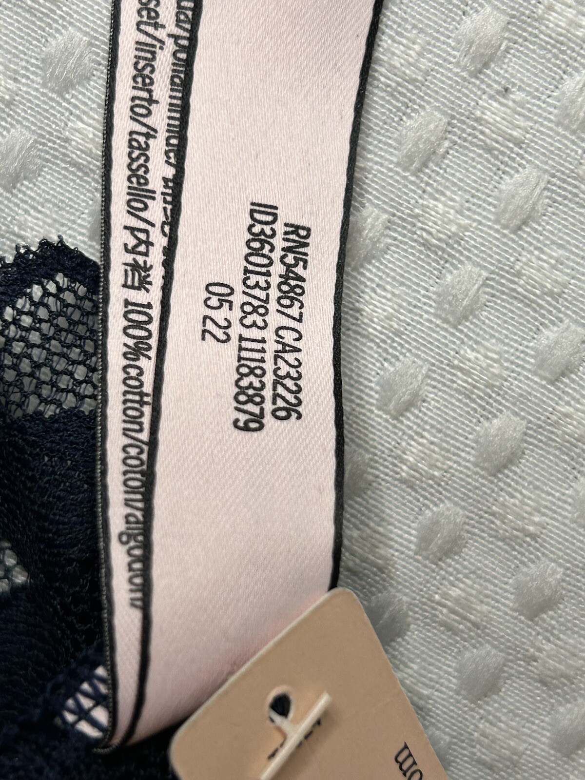 Victoria’s Secret – NEW – Navy Blue Lace Thong Panties – NWT – Size Medium M