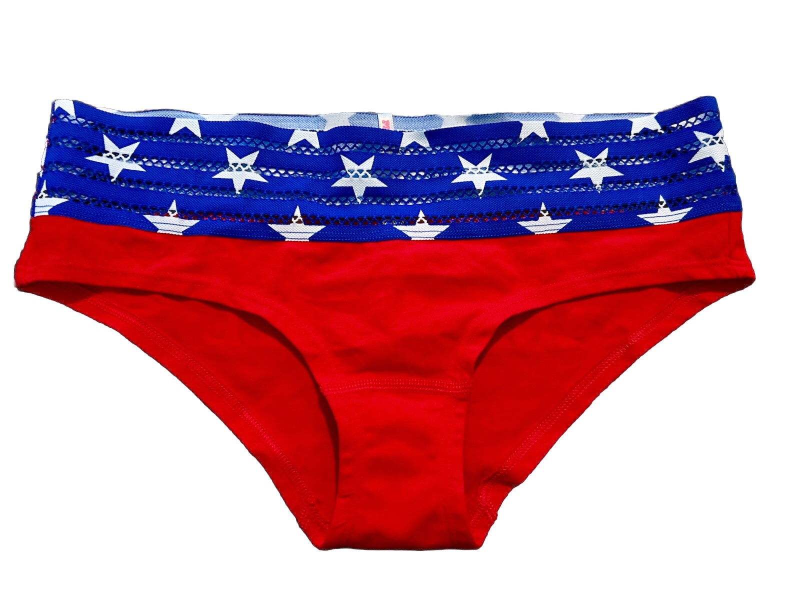 NWT Pink by Victoria’s Secret Low Rise Hipster Panties “RED WHITE & SNOOZE” SZ M