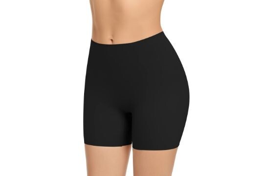 Ladies size 10-12 Boxer Shorts Medium Control knickers panties briefs Black