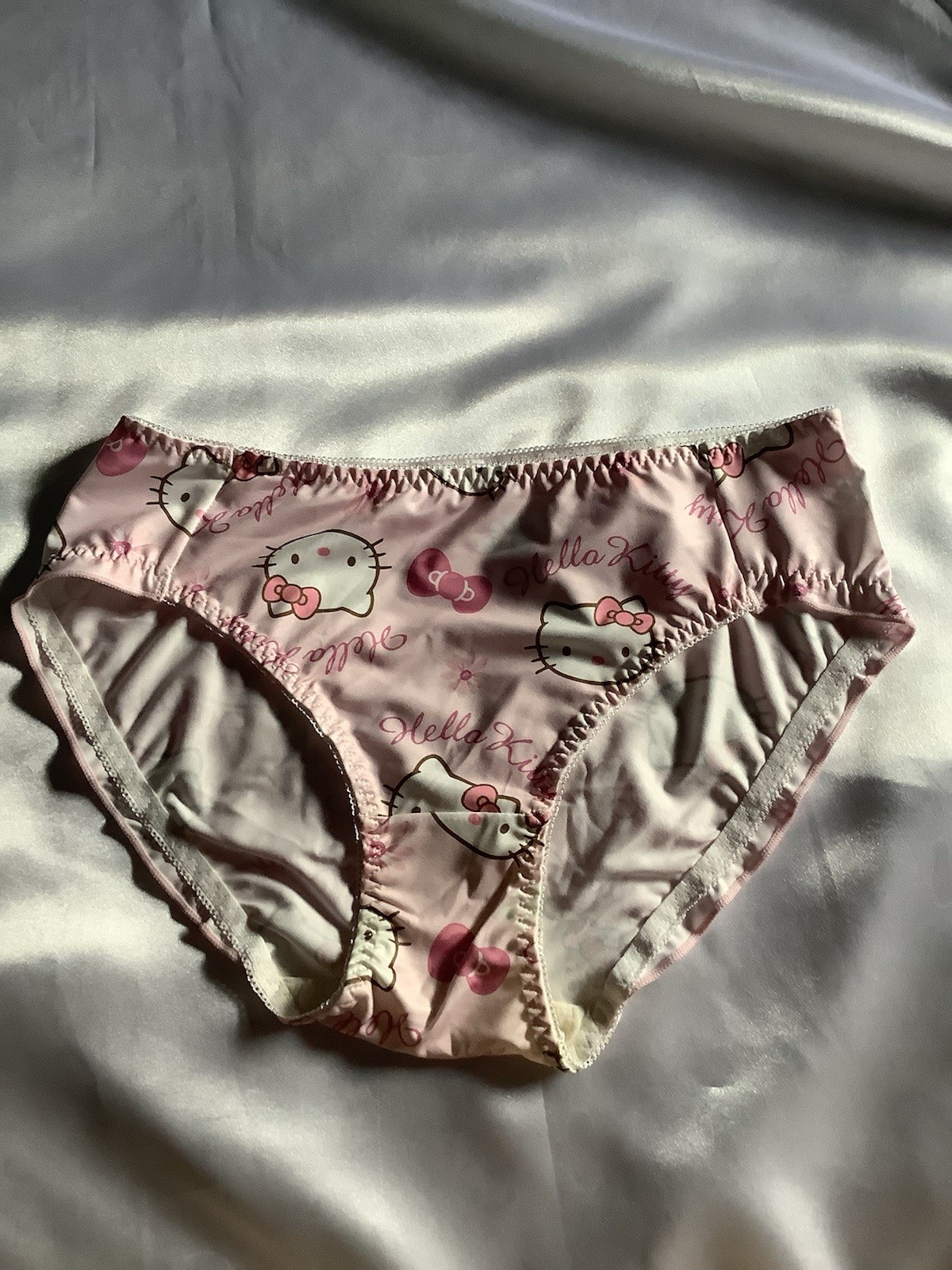 Women’s Teens Hello Kitty Cartoon Kawaii Briefs Stretch Fuchsia Pink White 3pk S