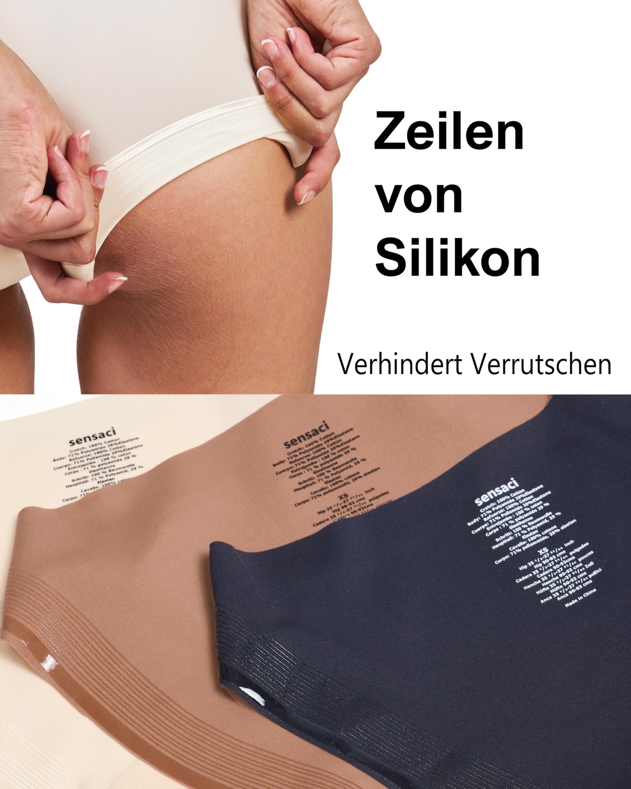 Women’s Bikini Brief with Non-Slip Silicone Stripe, Seamless, Comfortable, Elastic,…
