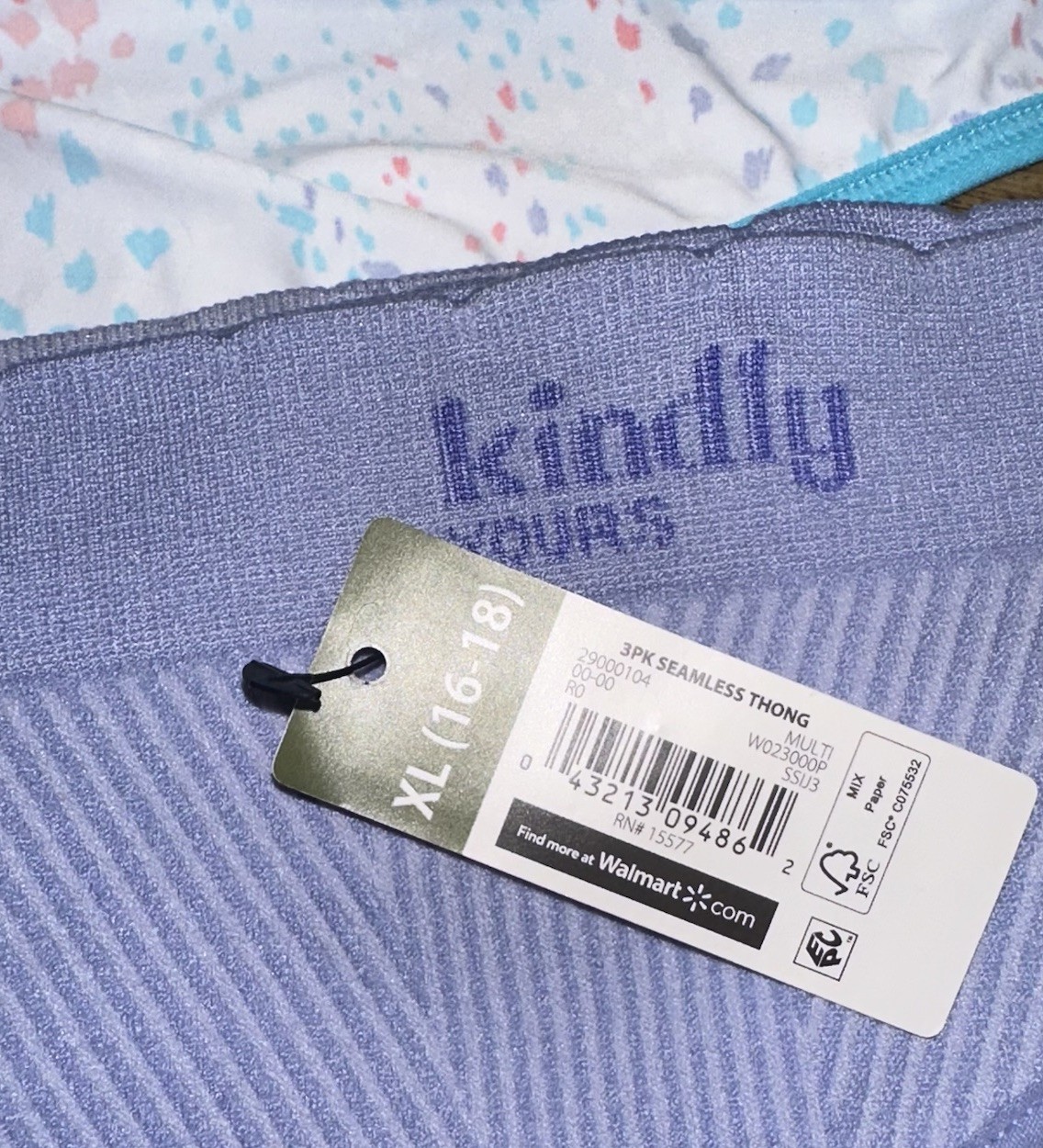 Kindly Yours Thong Underwear Crossover Seamless Mixed 3-Pack Lot New Women’s XL