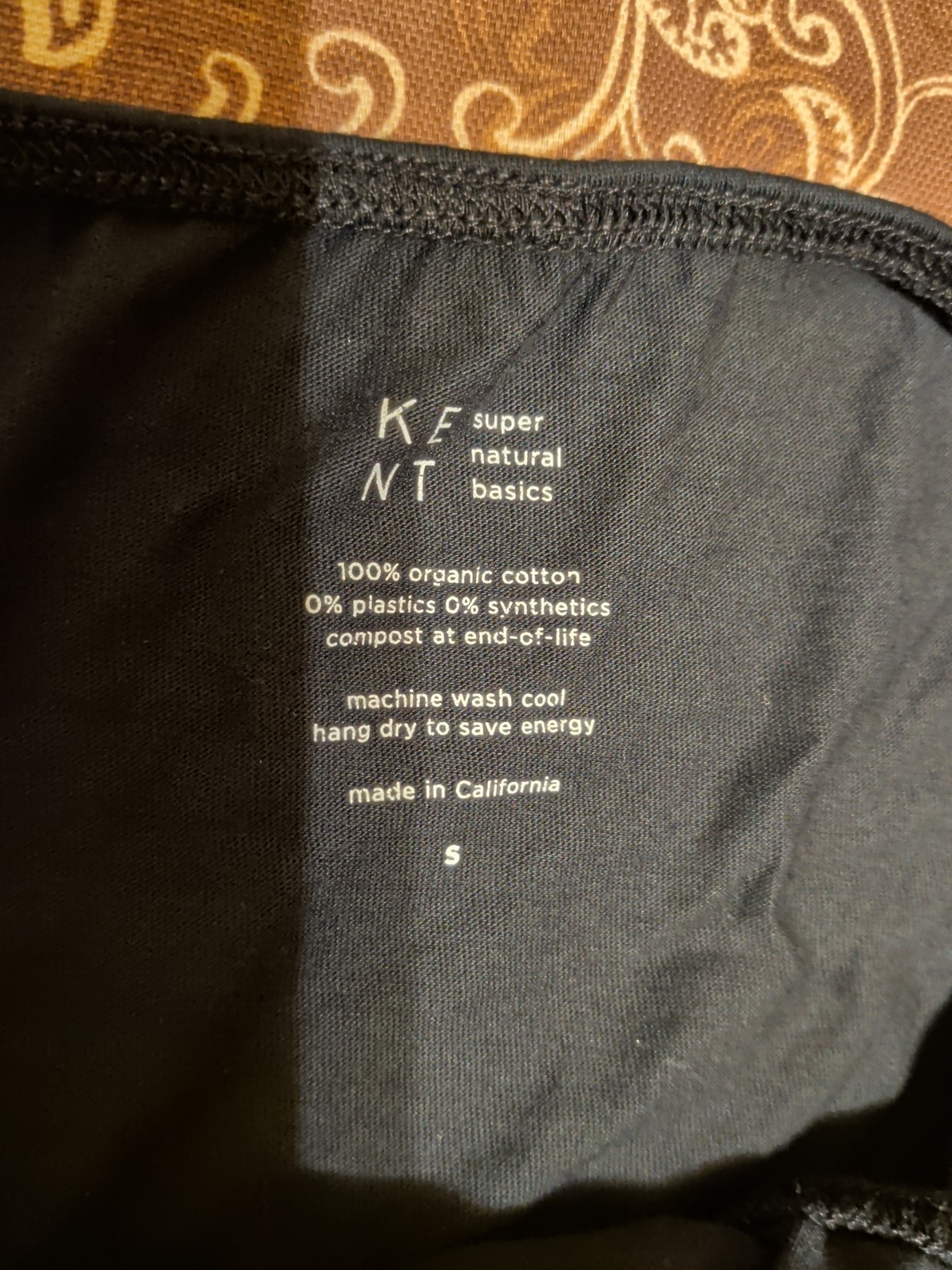 Vintage KENT Super Natural Basics 100% Organic Cotton Size Small