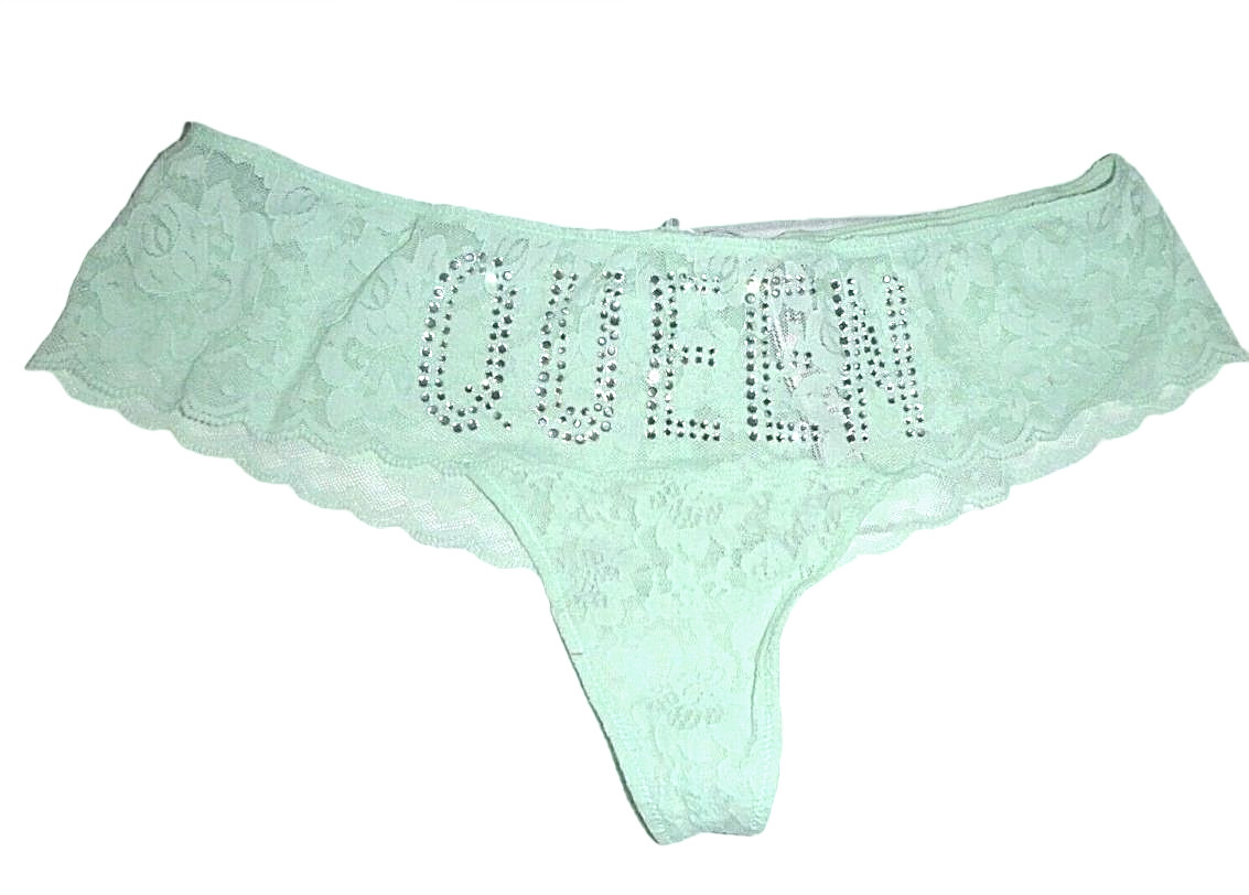 VICTORIAS SECRET WIDE SIDE RHINESTONE FLORAL LACE THONG PANTY XXS XS S M L NWT