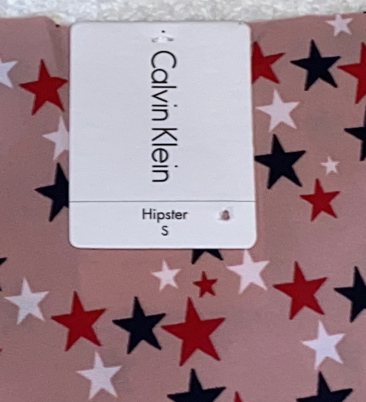 CALVIN KLEIN Invisibles Star Printed Pink Hipster Panty Womens S 5 M 6 L 7 XL 8