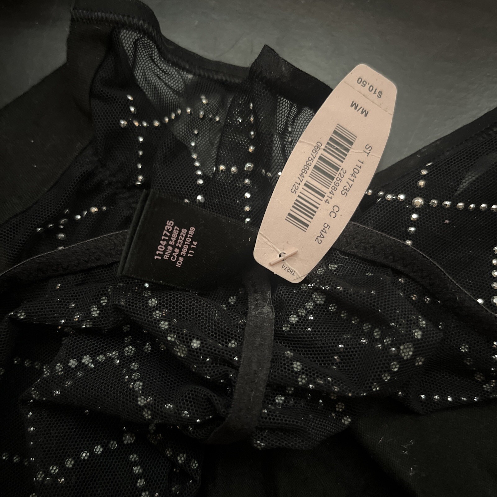 Victoria’s Secret Sexy Low Rise Hiphugger Medium Mesh Rhinestone Ruched NWT
