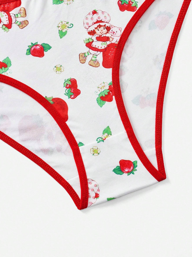 Strawberry Shortcake Kawaii DDLG Cute Cartoon Bikini Panties – Pack of 3