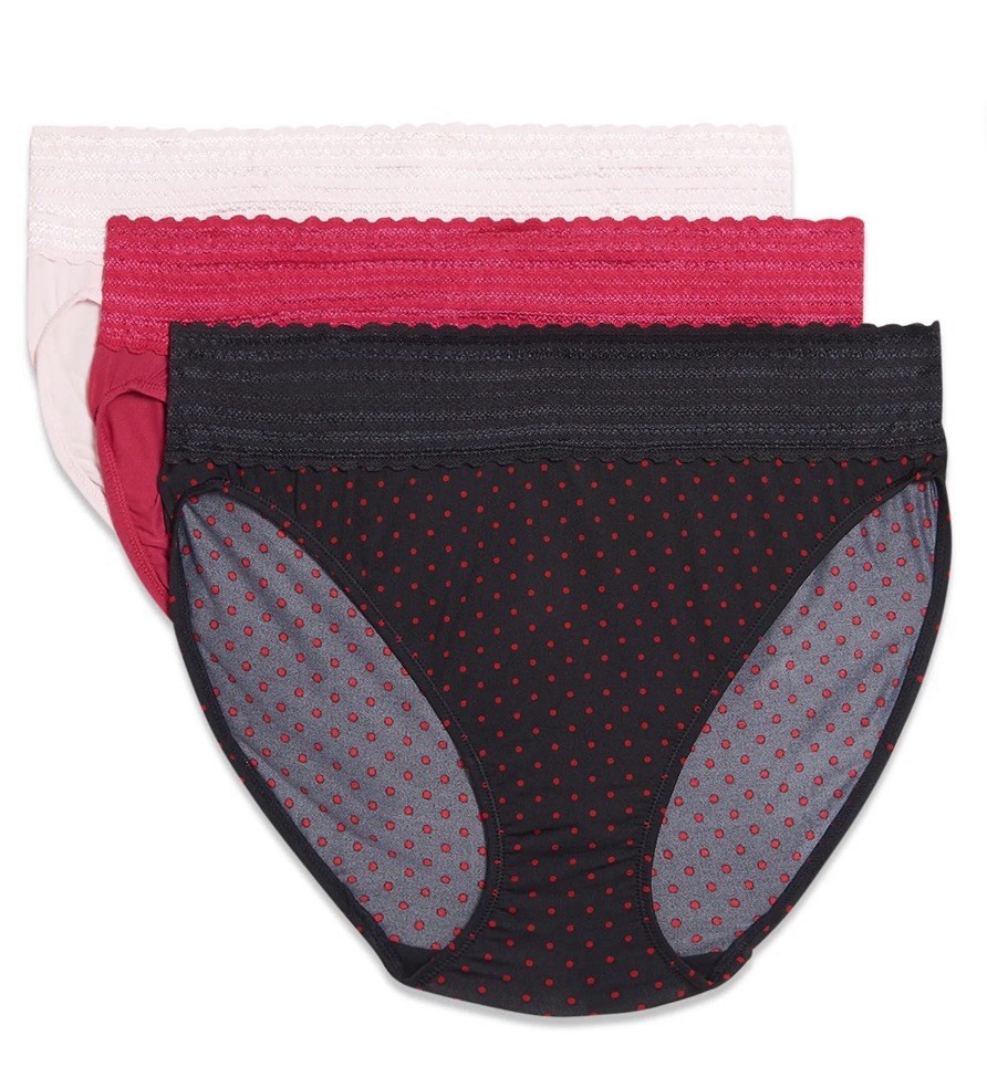 Warner’s Blissful Benefits Microfiber Lace Hi-Cut Panties 3-Pack 2XL Or 3XL NWT