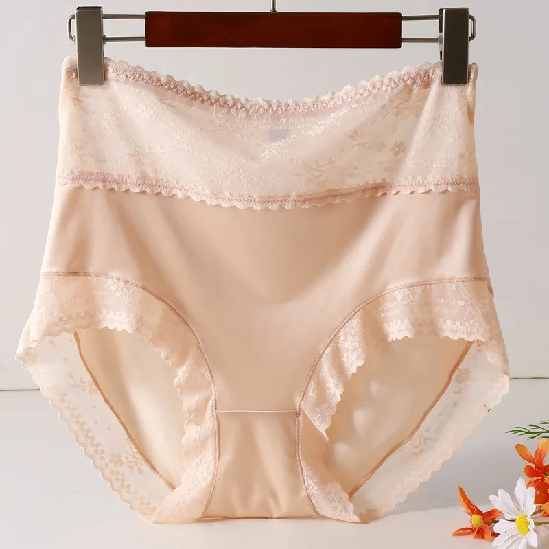 High Waist Panties Plus Size Seamless Soft Stretch Briefs Underwear Comfort