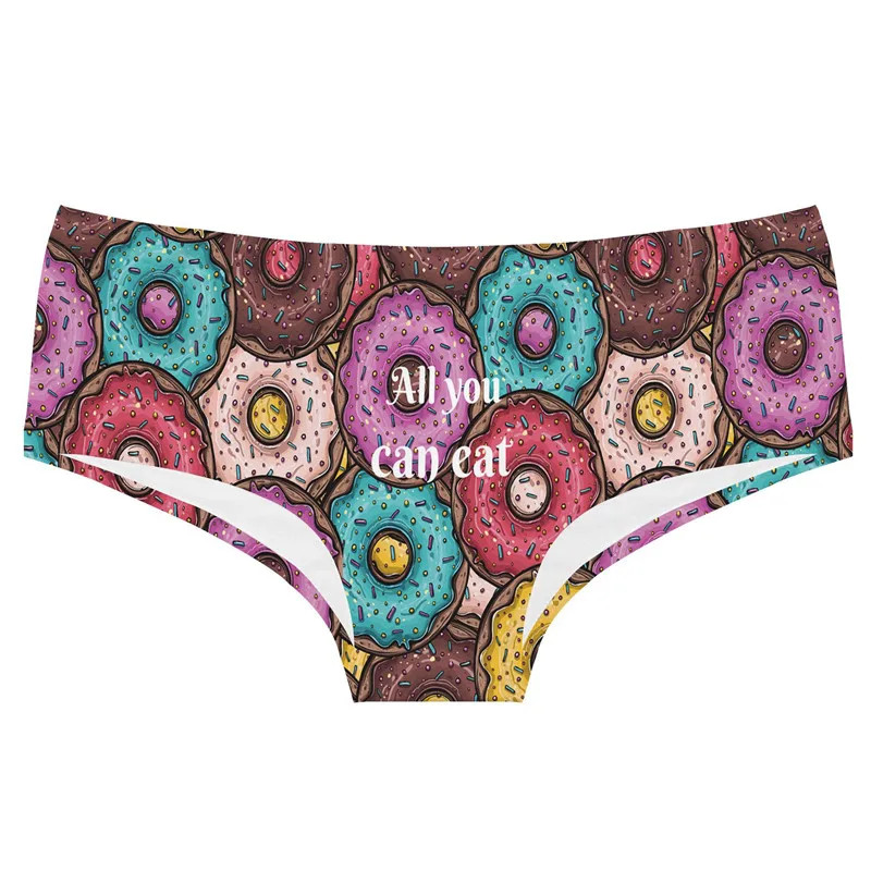 Printed Low Rise Panties Soft Stretch Breathable Briefs Comfortable Fit Wear
