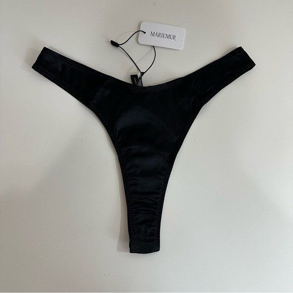 MarieMur Women’s Adriana Thong Panties Black XS