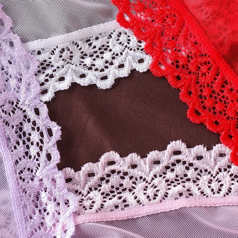 Practical Women’s Low Rise Mesh Briefs with Soft Cotton Lining and Lace