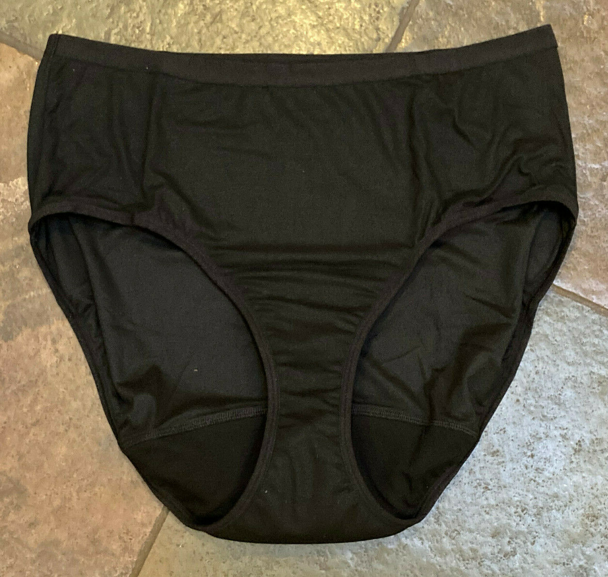 PERIOD COMPANY 2XL Black Heavy Period Leakproof Hi Cut Brief Panties NWOT