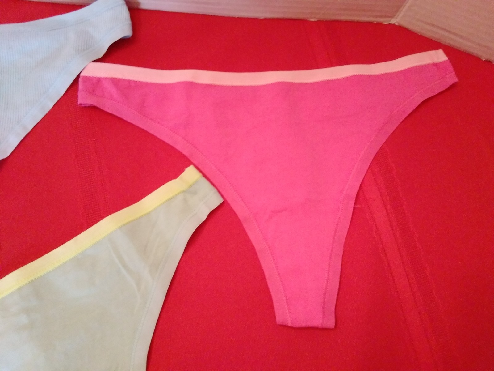 Panties No Boundaries 3 PAIR THONGS Pink Blue Green S 4-6