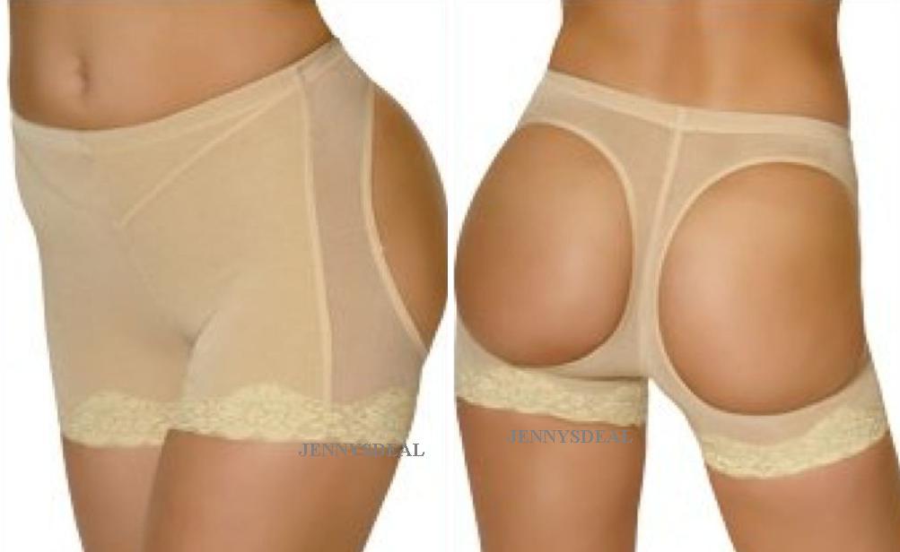 BUTT LIFTER LACE TRIM FIRM TUMMY CONTROL BOOTY LIFT BOOSTER BOYSHORT SHAPER S-3X