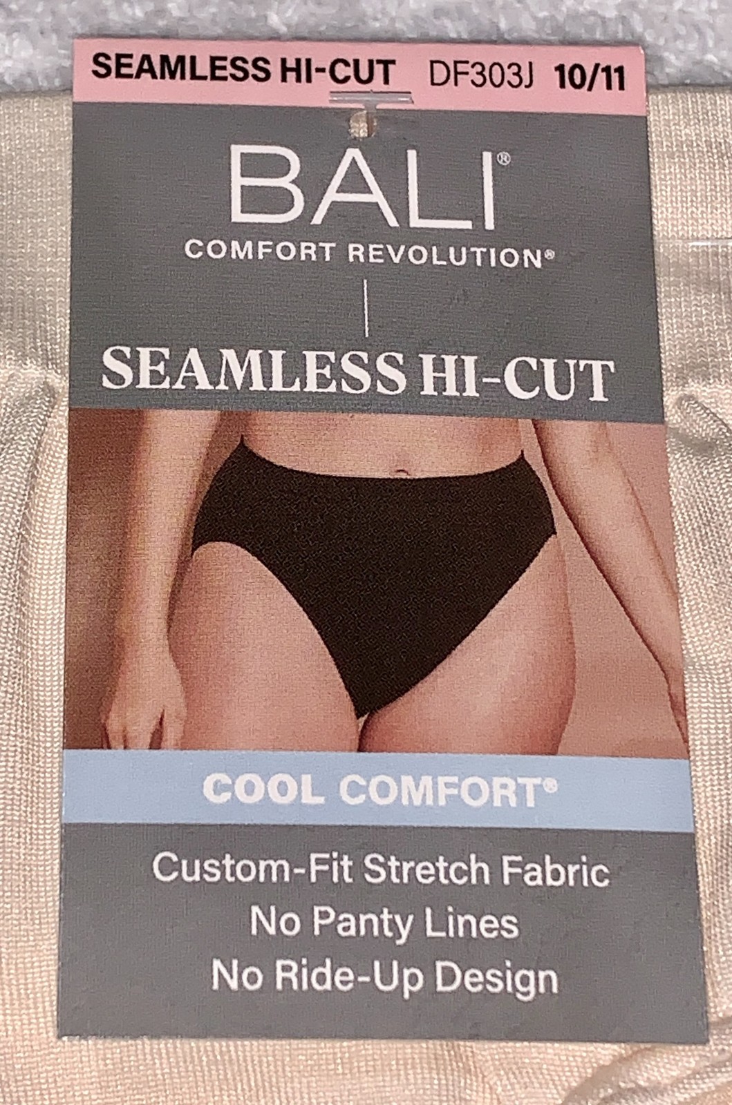 BALI Comfort Revolution Seamless Hi Cut Brief Panty Underwear Womens 6 7 8 9 10