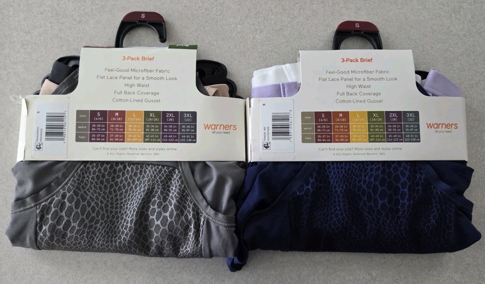 Warners Blissful Benefits SMALL 5 Tummy Smoothing Microfiber Briefs 6 PACK #