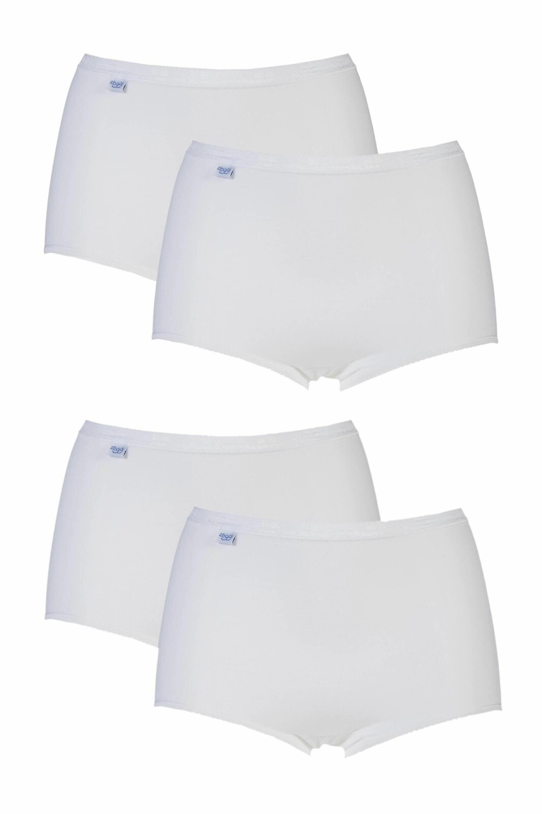 Sloggi Womens Cotton Briefs Maxi Basic+ Soft Gusseted in Various Colours- 4 Pack