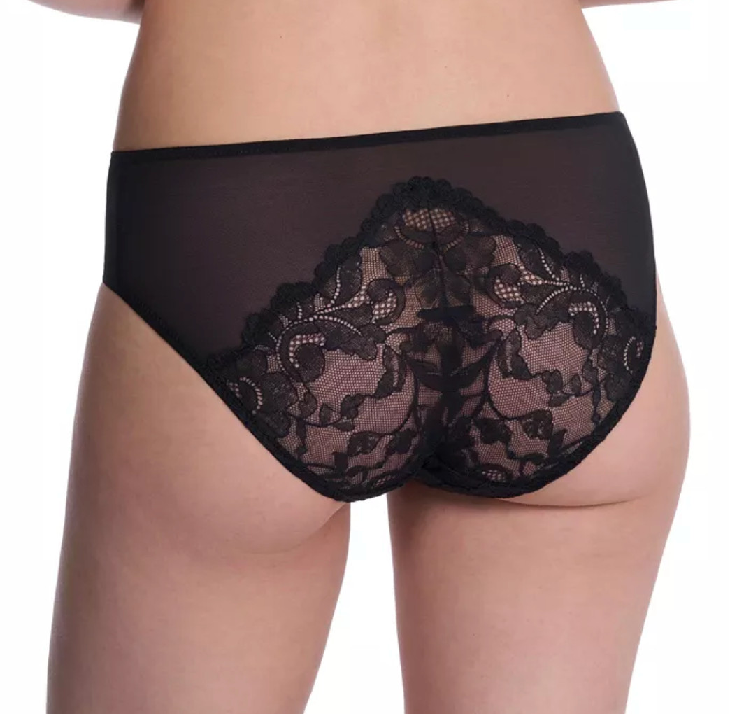 Natori LARGE Peony Lace Hipster Panty NWOT 776327 Black