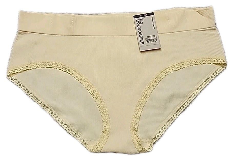NWT No Boundaries Women’s Seamless Hipster Panty Sz XXL Tender Lemon Lace Yellow