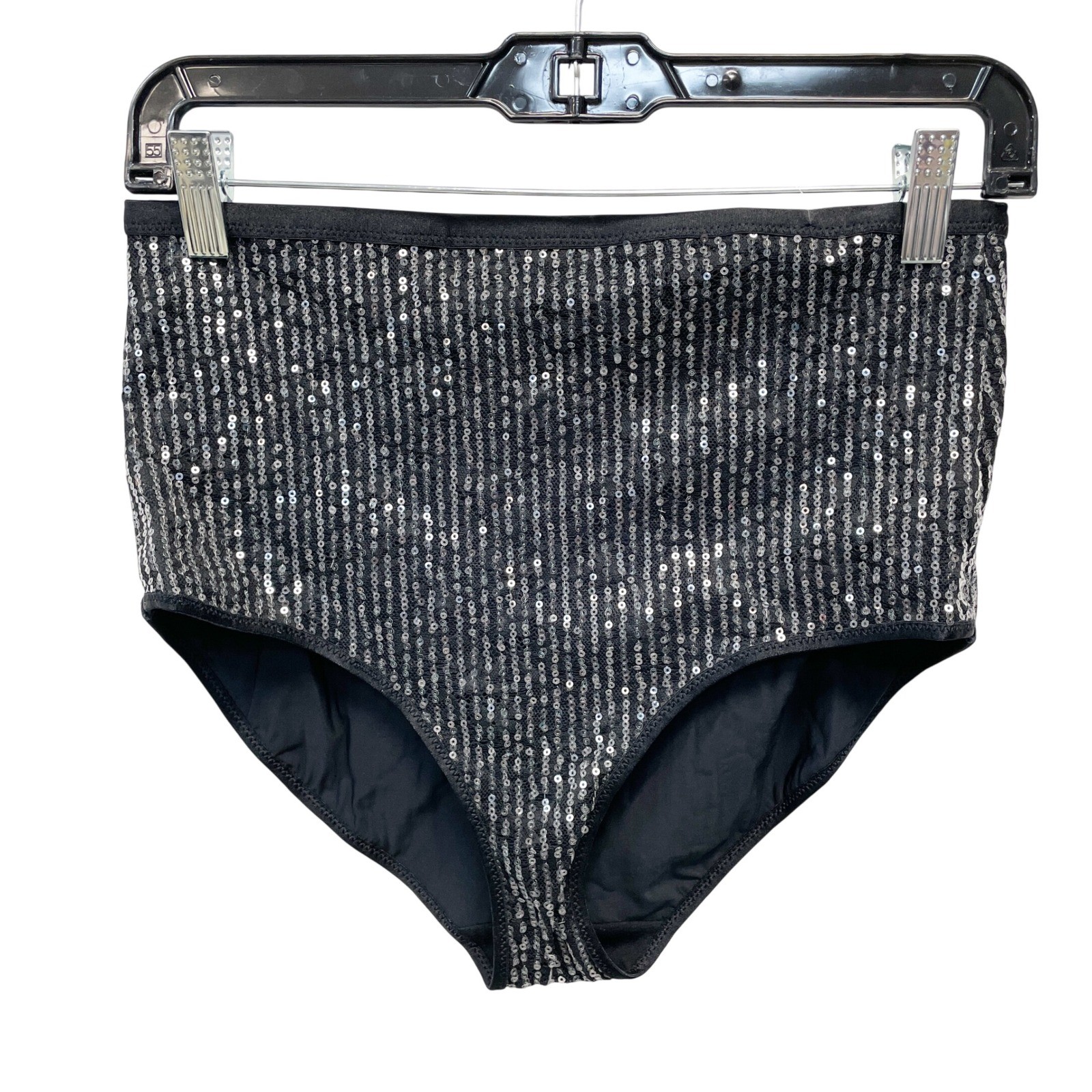 Wild Fable Women’s Black Sequin High Waist Intimates Brief Panty Size M