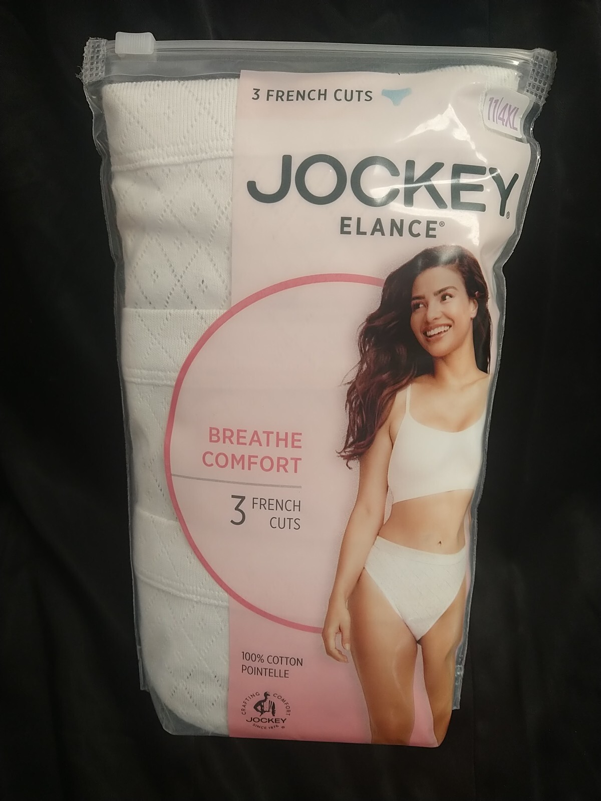 Jockey 3-Pack Breathe Comfort French Cut Panty SZ 11/XL Underwear 100% Cotton