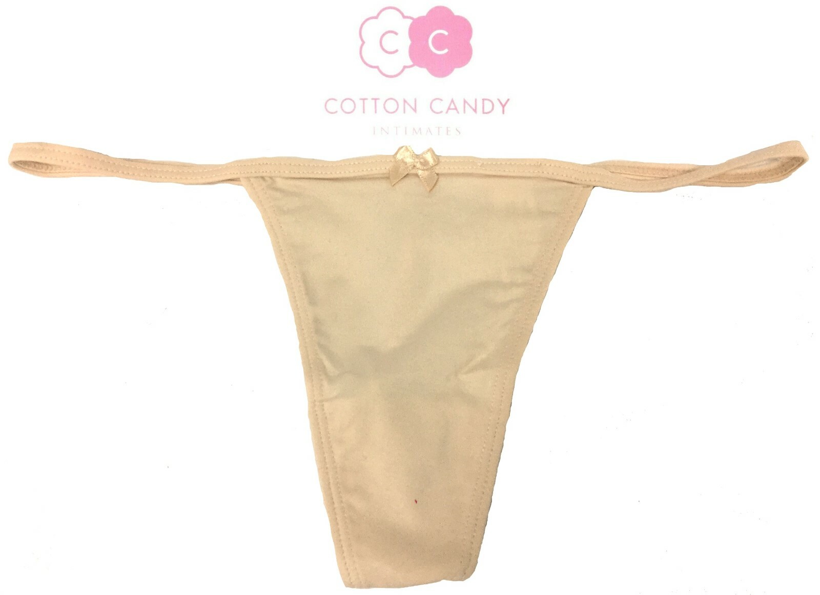 Cotton Candy Intimates Womens Ye Micro Lowrise String Bikini Thong Panties Nude