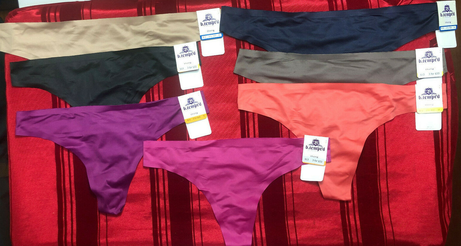 B.TEMPT’D BY WACOAL B.SLEEK THONG PANTY CHOOSE YOUR COLOR & SIZE #976218 NEW