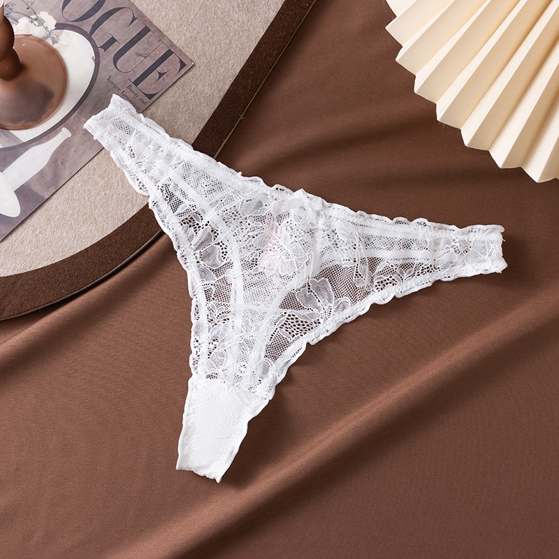 5 Pack Lot Sexy Womens See Through Lace Sheer Panties Thongs Briefs Underwear