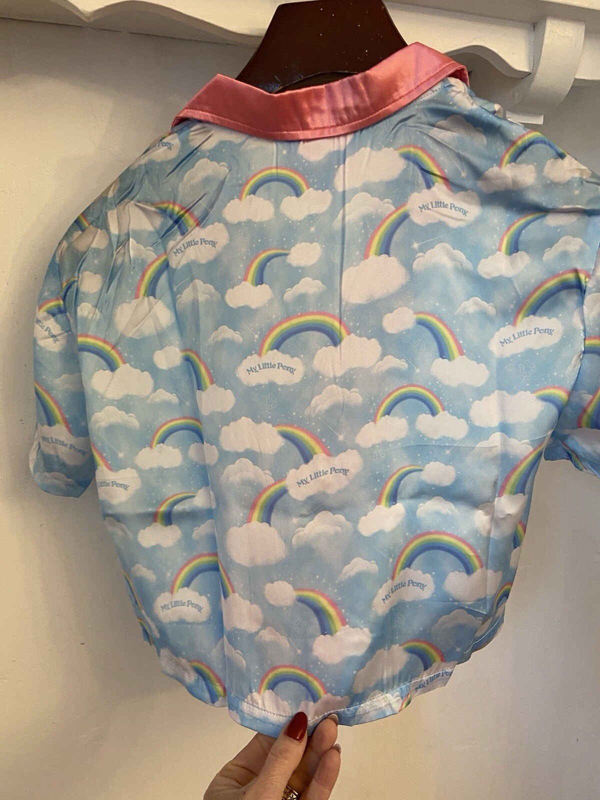 Dolls Kill My Little Pony Cropped Satin Pj Top 2xs New 🌺