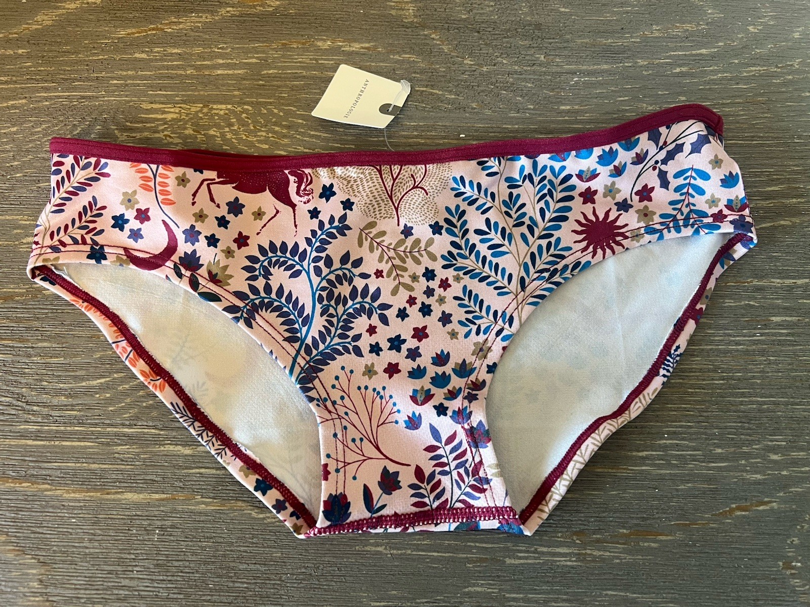 Anthropologie The LyreBird Skin Seamless Printed Hipster Briefs Size XXS/XS NWT