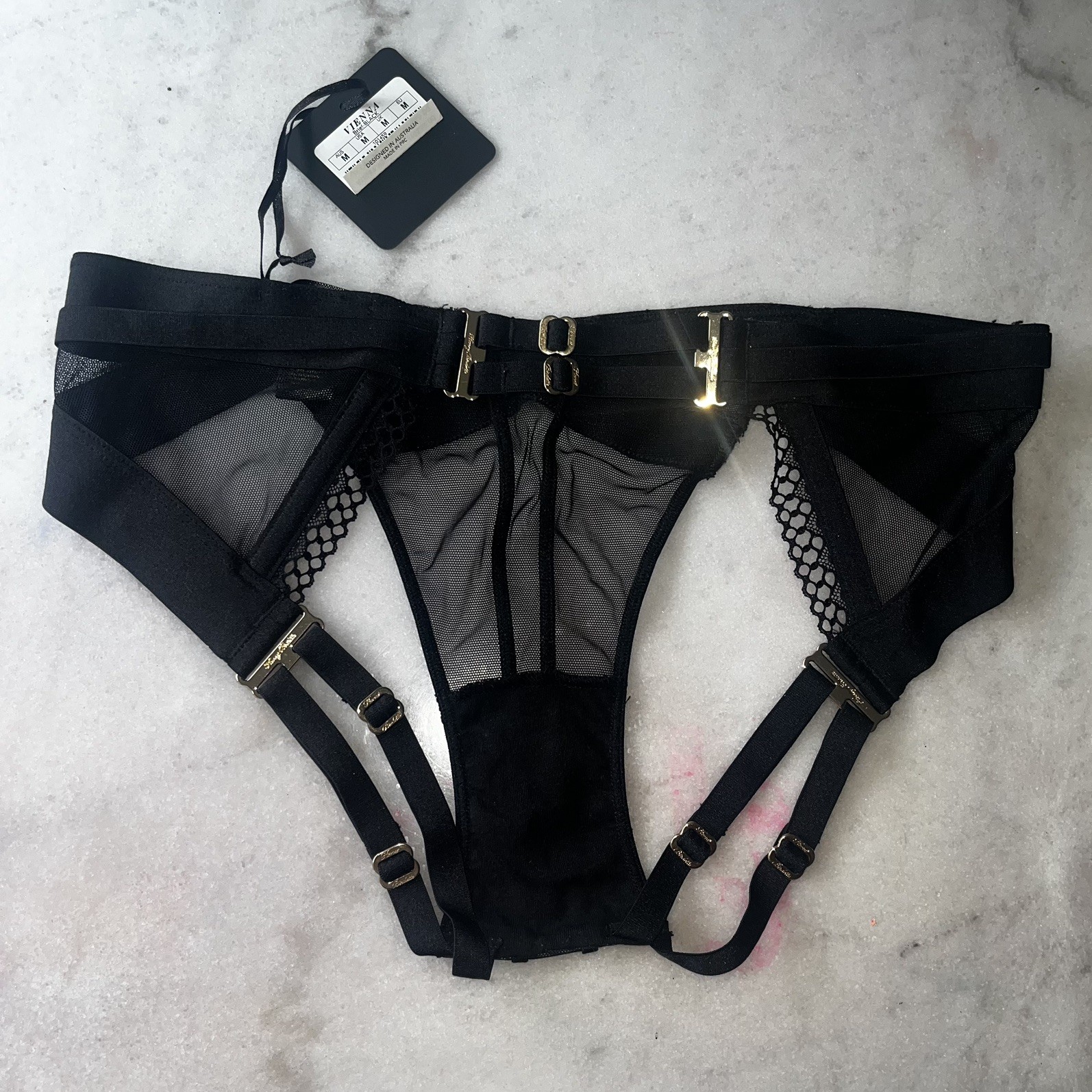 New honey birdette Vienna Open Back Brief size medium