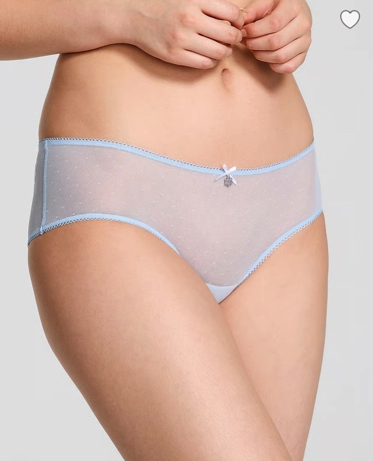 NWT VICTORIAS SECRET PINK WINK CHEEKY MESH SNOWFLAKE CHARM ICY BLUE ICE PRINCESS