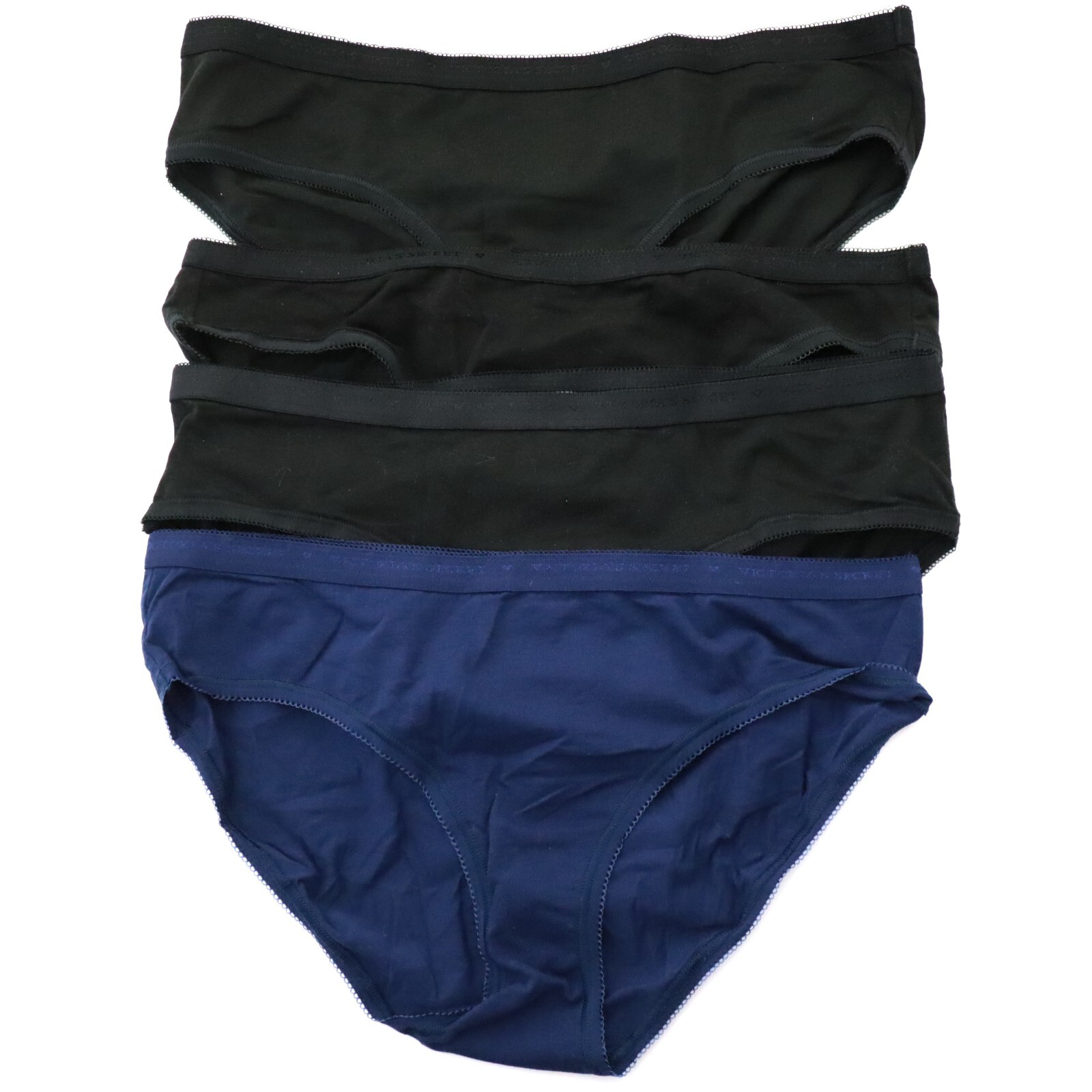 4 NEW Victoria’s Secret VTG Picot Trim 95% Cotton Thin Signature Panties MEDIUM