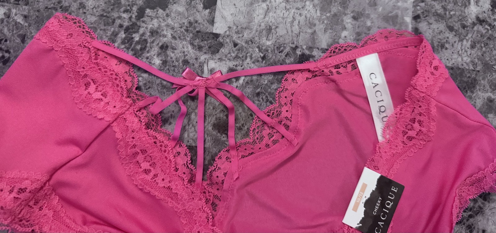 NWT CACIQUE LANE BRYANT 10/12 SMOOTH PINK VALENTINE HEART STRAPPY CHEEKY PANTIES
