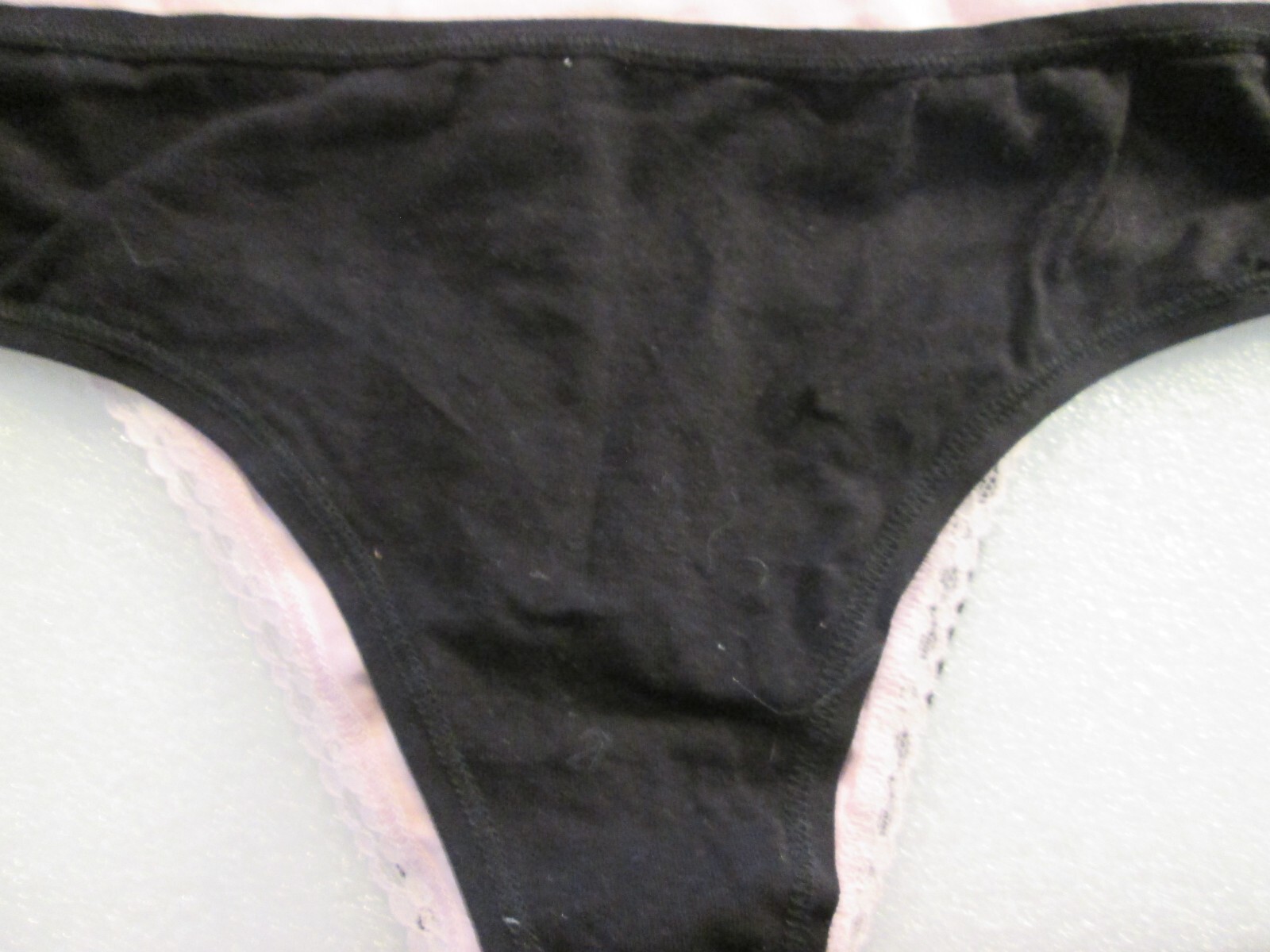 New 4 Ladies Thongs Cotton Panties💚Size XL💚Pink, Gray Dot, Black, Gray💚