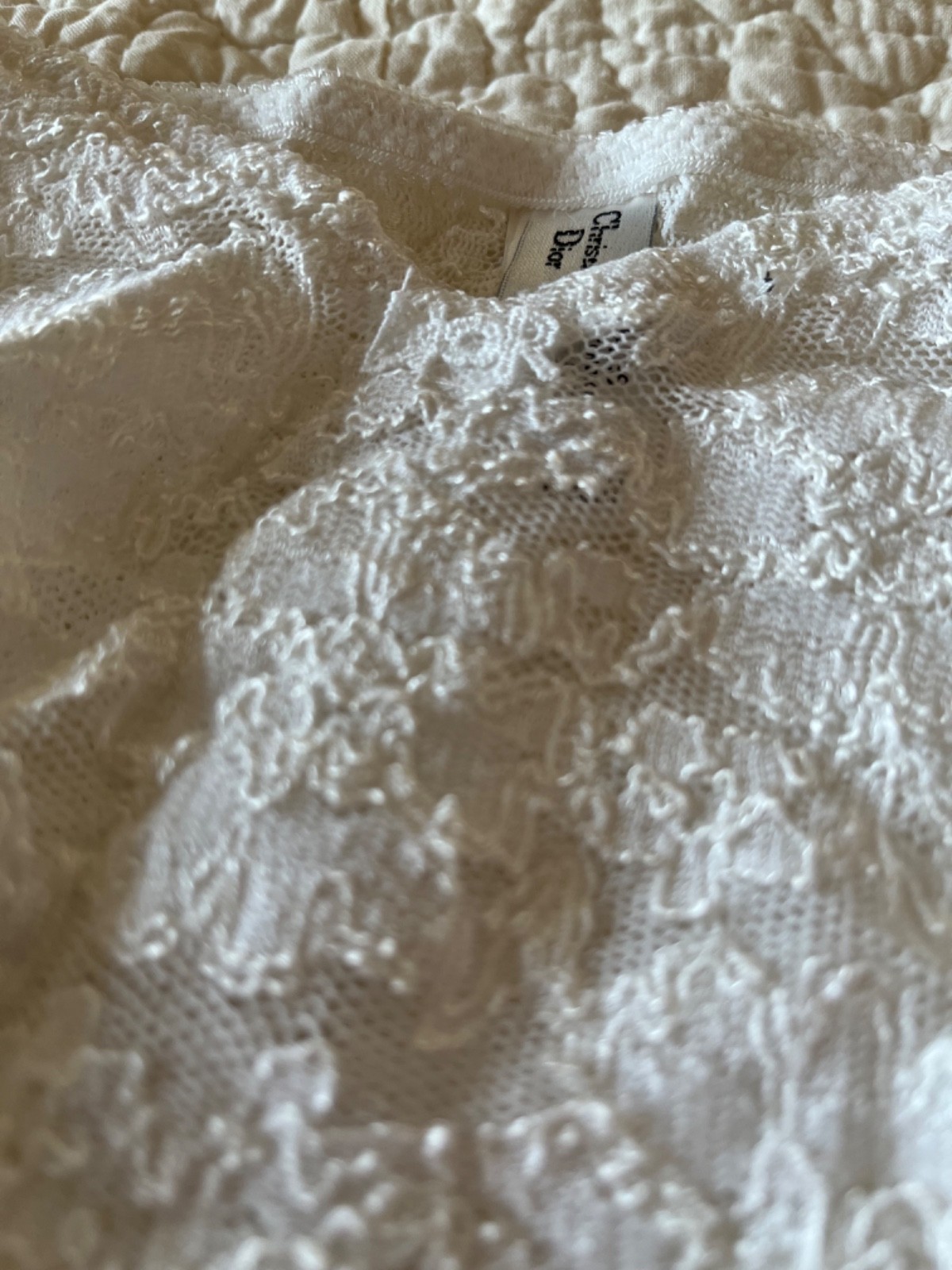 Dior 2 pc Lace Panty Set in White. size 6 M 7 L. FREE SHIPPING!