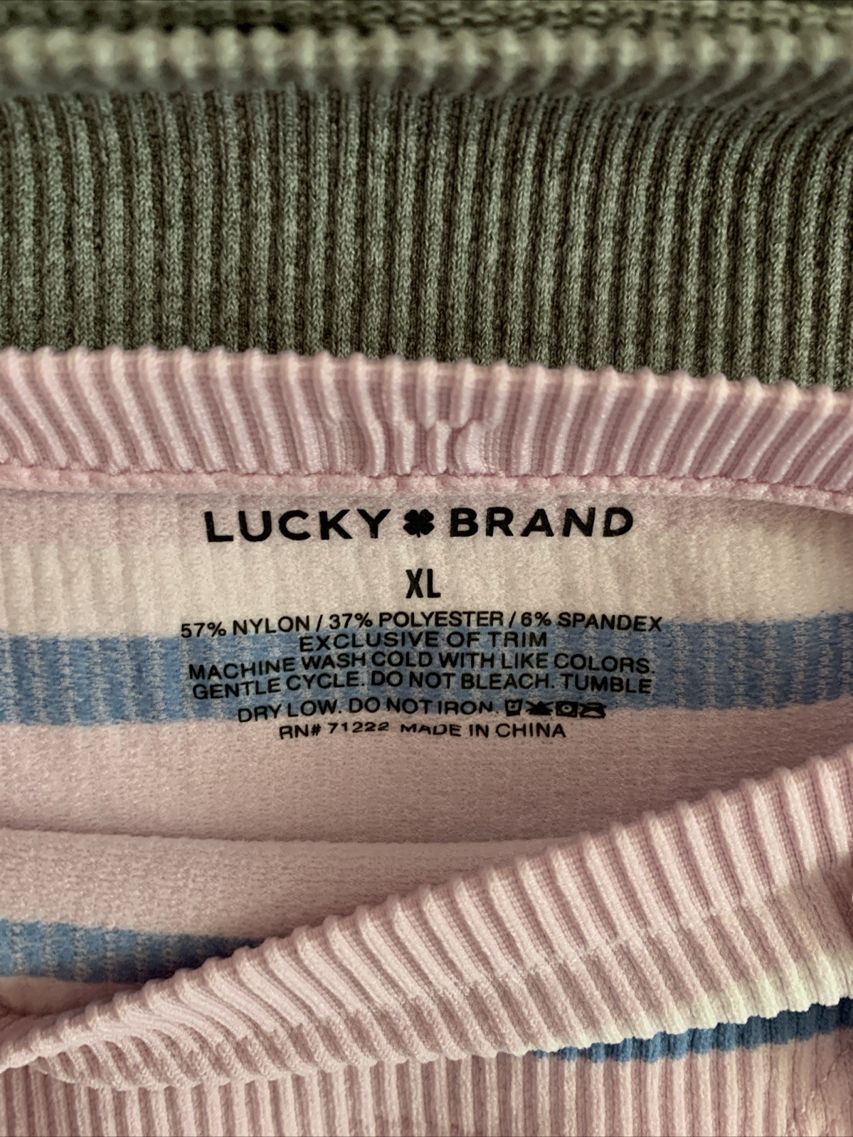 Lucky Brand Lot Of 5 Underwear Panties XL New NWT Black White Blue Gray Striped